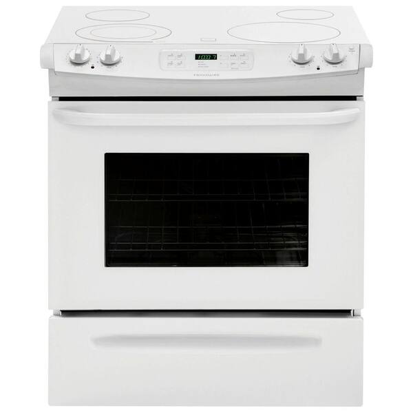 Frigidaire 30 in. 4.6 cu. ft. Slide-In Electric Range with Self-Cleaning Oven in White