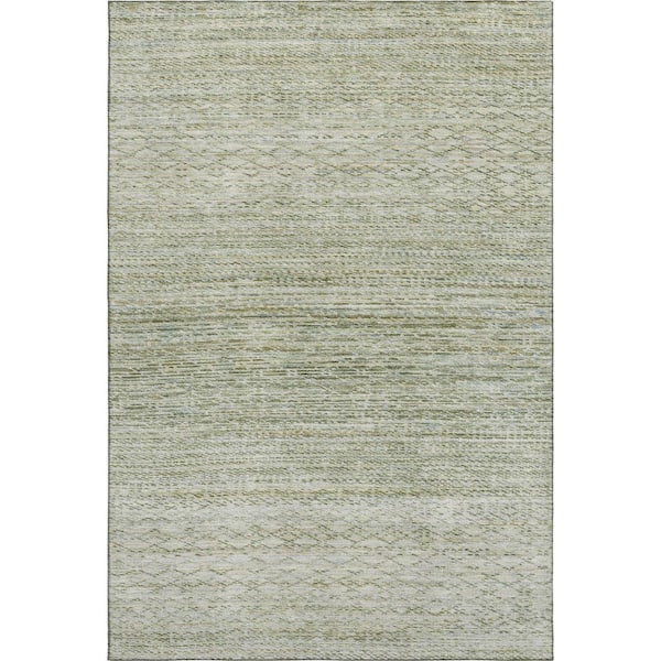 Mayfield Premium Machine Washable Abstract AMF2150 Sage 3 ft. x 5 ft. Area Rug