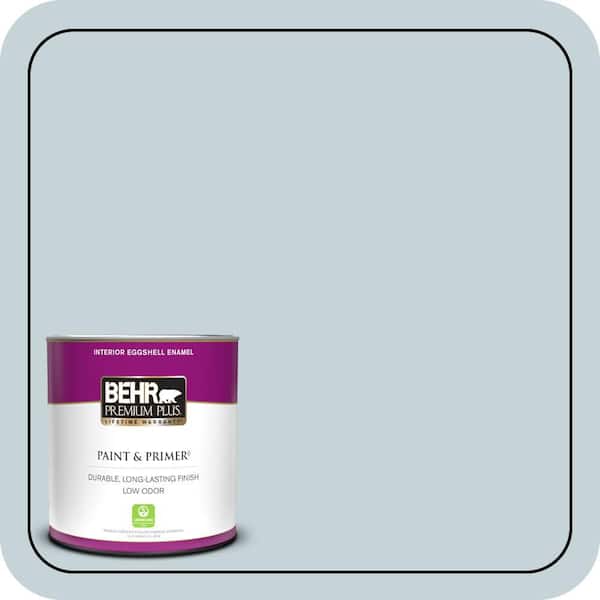 BEHR PREMIUM PLUS 1 qt. #PPL-73 Tranquil Sea Eggshell Enamel Low Odor Interior Paint & Primer
