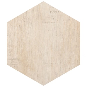 Sawnwood Hex Beige 8-5/8 in. x 9-7/8 in. Porcelain Floor and Wall Tile (11.5 sq. ft./Case)