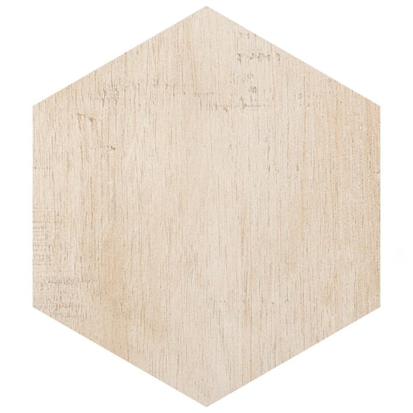 Sawnwood Hex Beige 8-5/8 in. x 9-7/8 in. Porcelain Floor and Wall Tile (11.5 sq. ft./Case)