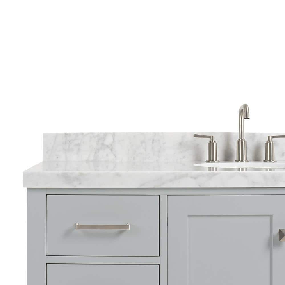 Cambridge 55" Gray Marble Single Basin Vanity Set