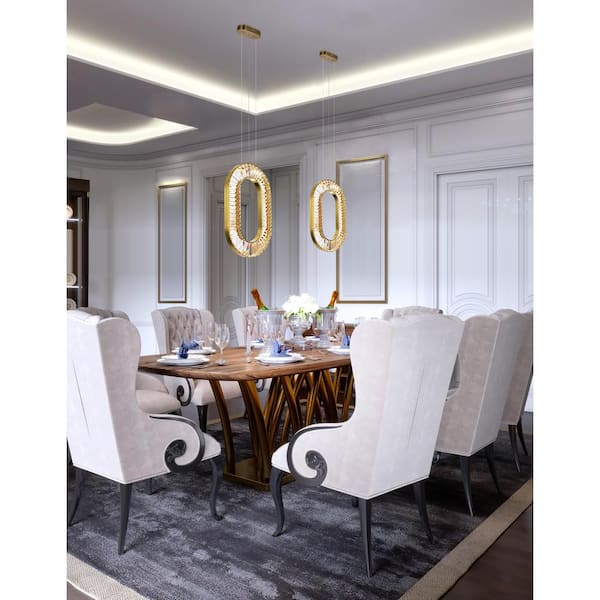 Bjoux 1 Light Integrated LED Pendant Light With Sun Gold Finish
