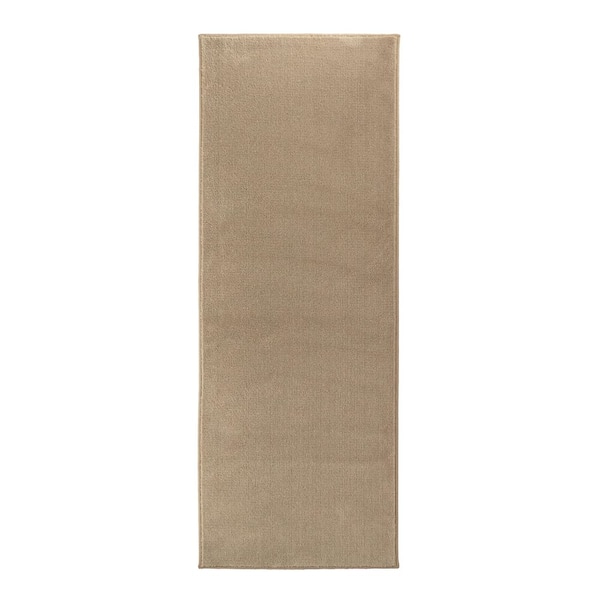 Custom Size Runner Rug Solid Ivory Color 26 in. W x 288 in. L Stair Runner 52 sq. ft.