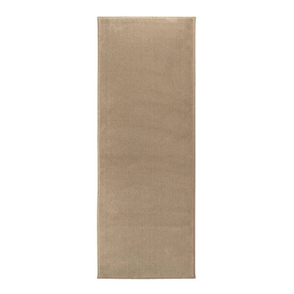 Custom Size Runner Rug Solid Ivory Color 26 in. W x 444 in. L Stair Runner (80.17 sq. ft.)