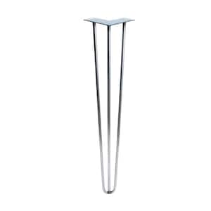 Heavy-Duty 1/2 in. Dia 38 in. Raw Steel, 3-Rod Hairpin Leg