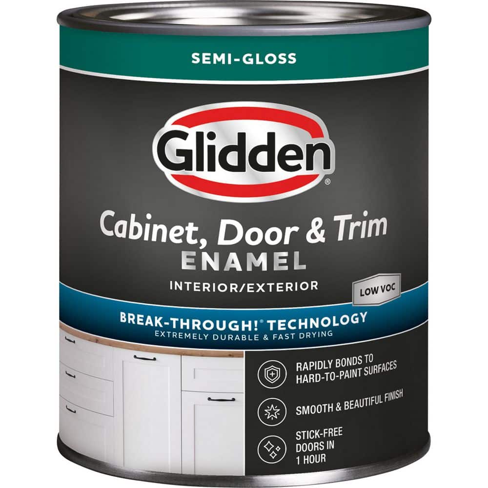Glidden 1 qt. Tintable Semi-Gloss Cabinet, Door and Trim Interior ...