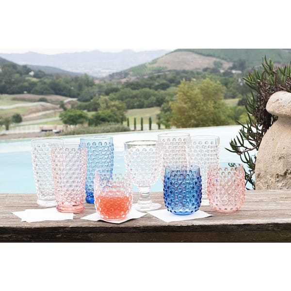 ABODE HOMEWARES Hobnail 15 oz. Contemporary Dishwasher Safe Wine Glass Set  (Set of 6) TT21826773
