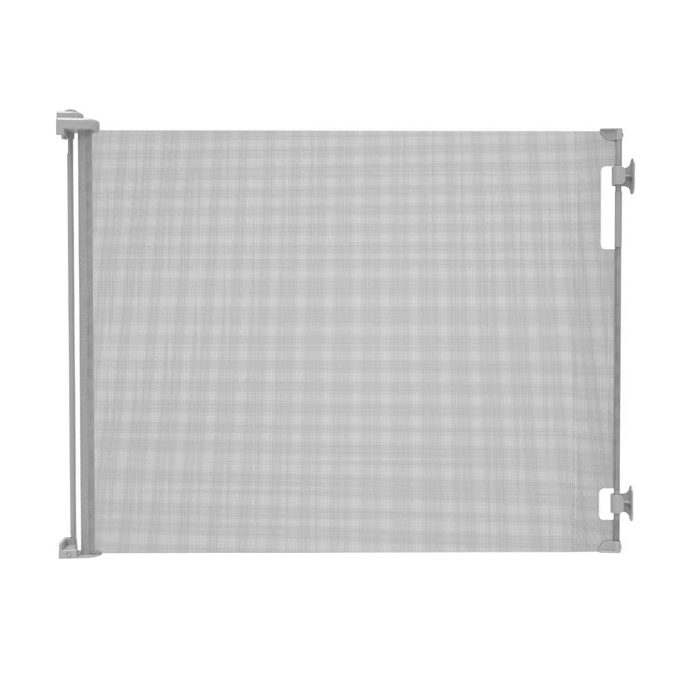 71 in. W x 41 in. H Indoor/Outdoor Retractable Baby Gate Gray -  Perma Child Safety, 3123