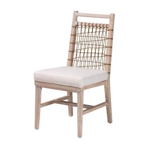 Ulric Cerused White Mahogany Wood Dining Chair