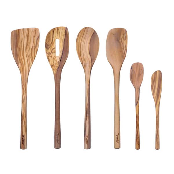 Spectrum Olivewood Utensil Utensils for Meal Prep and Cooking (Set