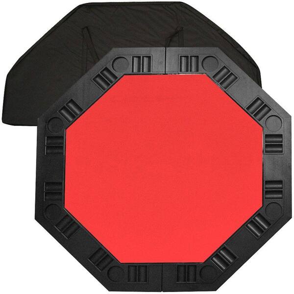 Trademark 8 Player Octagonal 48 in. Red Felt Table Top