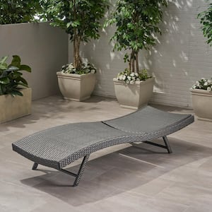 Jordan Grey Faux Rattan Outdoor Chaise Lounge