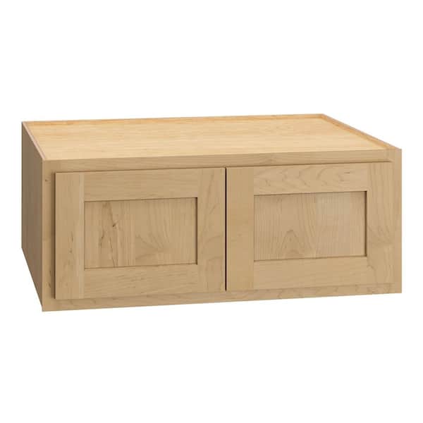 QuickShip Cottage 30 in. W x 24 in. D x 12 in. H Assembled Plywood Wall Bridge Kitchen Cabinet in Canopy Partial Overlay