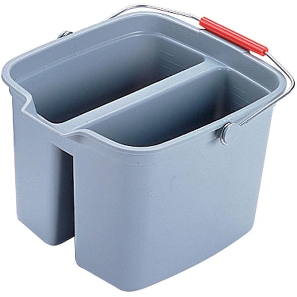Rubbermaid Commercial Products Brute 17 qt. Gray Double Mop Pail