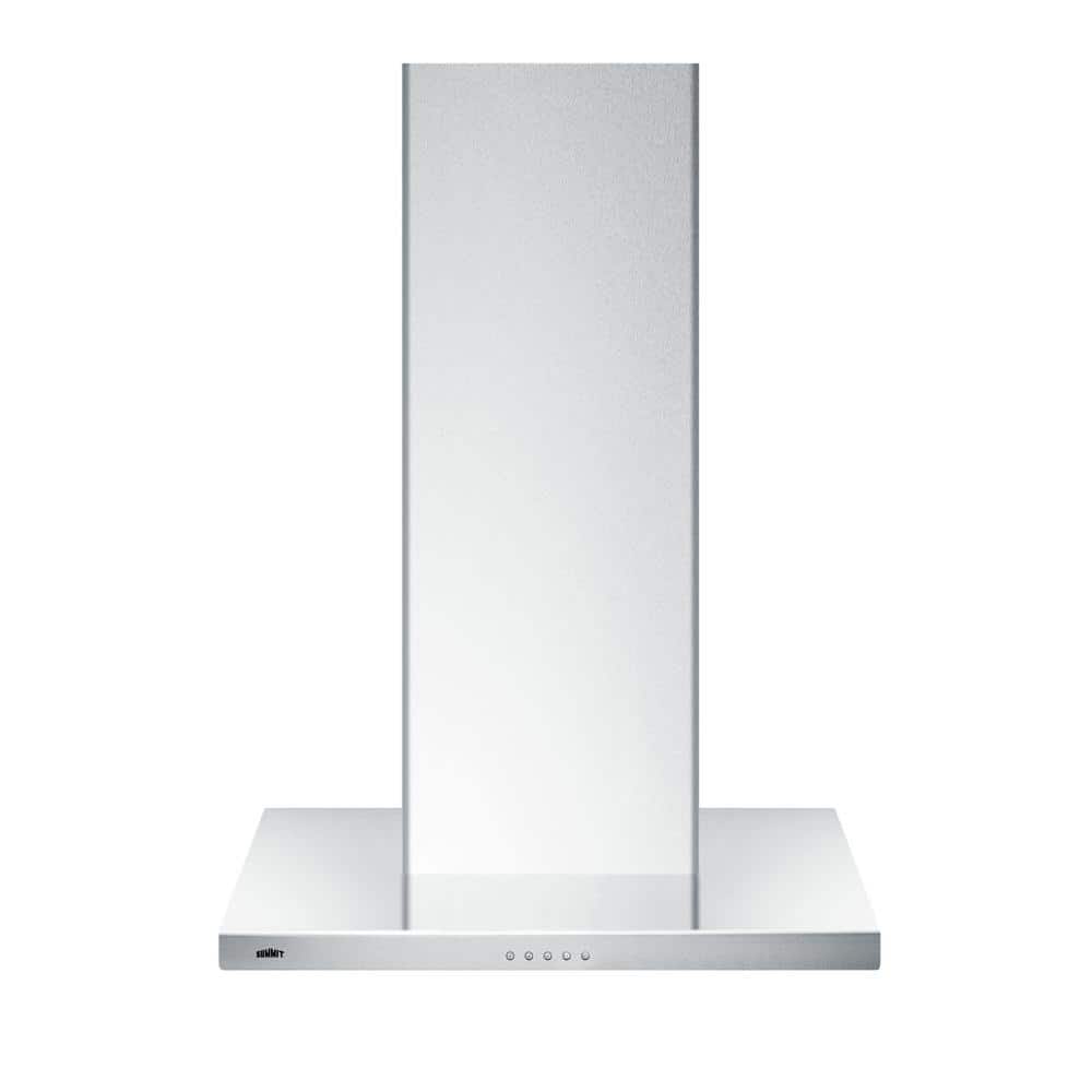 Summit Appliance 24 in. Convertible Wall Mount Range Hood in Stainless Steel with 2 Charcoal Filters, Silver