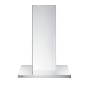 24 in. Convertible Wall Mount Range Hood in Stainless Steel with 2 Charcoal Filters