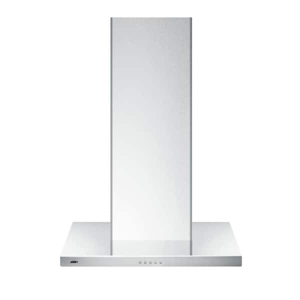 Summit Appliance 24 in. Convertible Wall Mount Range Hood in Stainless Steel with 2 Charcoal Filters