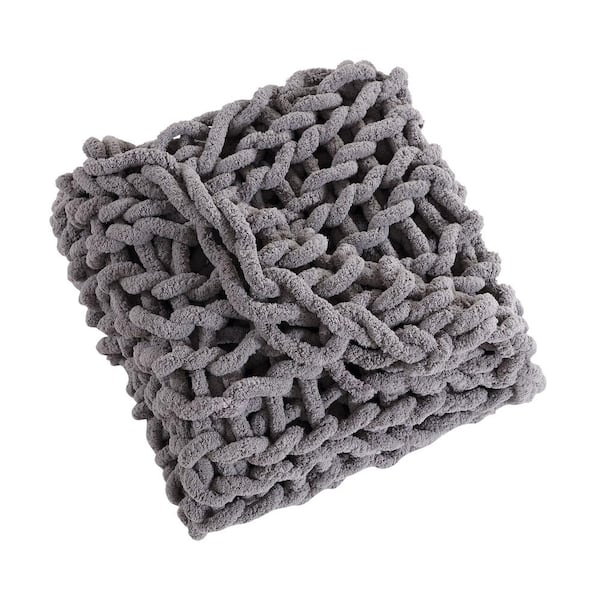 Buy Convetu Chunky Knit Blanket Chenille Handwoven, Chunky Washable  Knitting Blanket Chunky Knit Blanket Throw, Chunky Knitted Blanket Chunky  Throw Blanket Chunky Blanket Kit (Grey, 40x40) Online at desertcartKUWAIT