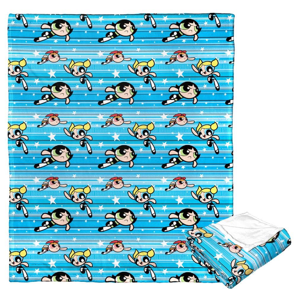 THE NORTHWEST GROUP Cartoon Network's Power Puff Girls Silk Touch Multi-Color Throw Blanket Flying Fast