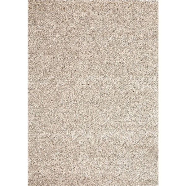 Noctis Collections 5' x 8' (5'3" x 7'7") Beige Geometric, Tonal/Solid Indoor Area Rug