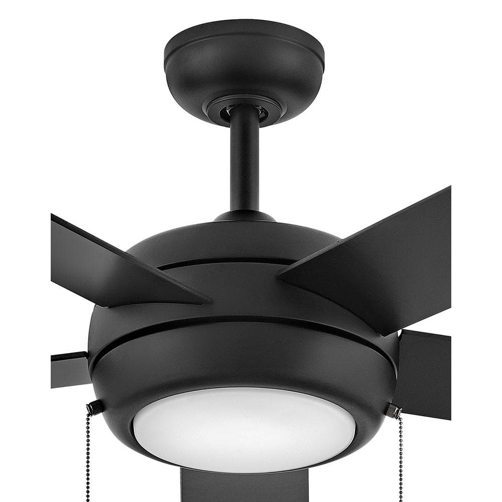 Matte Black 60" LED Ceiling Fan with Walnut Blades