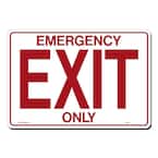 Lynch Sign 14 in. x 10 in. Emergency Exit Only Sign Printed on More ...