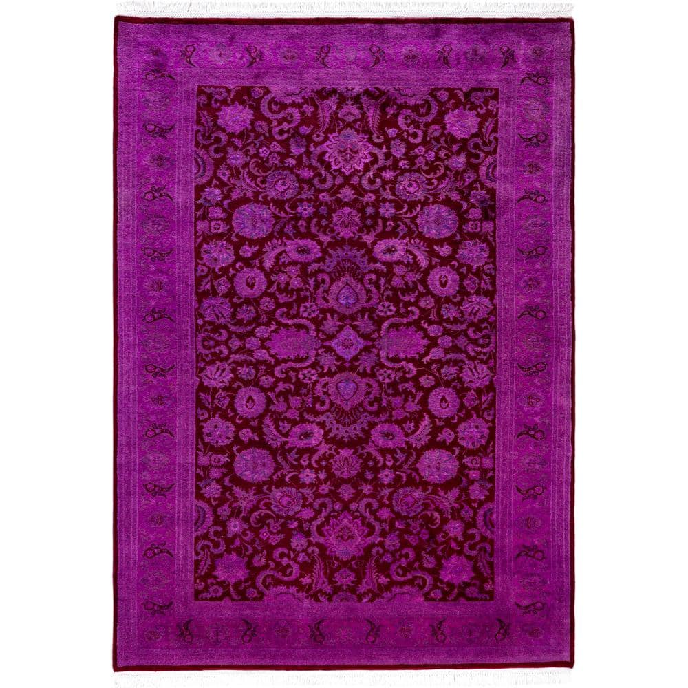 Fine Vibrance Purple 5 X 8 Hand Knotted Wool Indoor Area Rug price history on PriceWatchPro