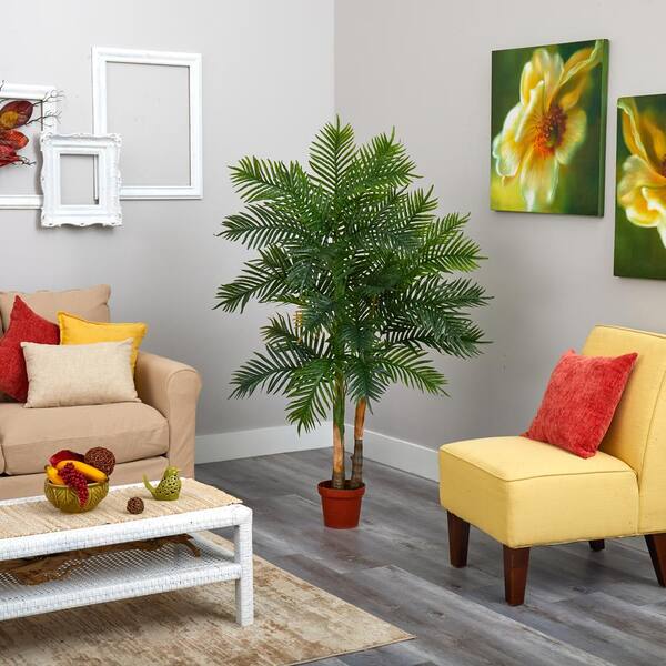 Nearly Natural 5 ft. Areca Palm Artificial Tree (Real Touch)