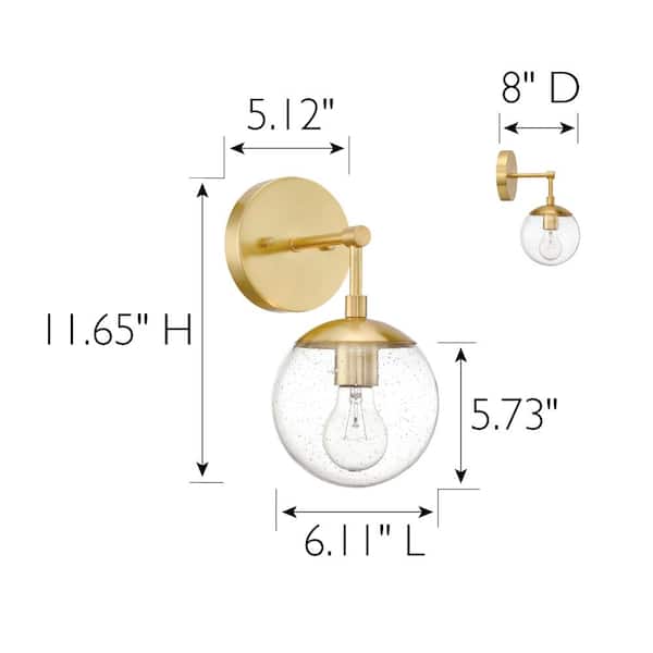 Justice Design Group Wire Glass 1-Light Wall Sconce Polished Chrome  Finish with Grid with Clear Bubbles Wire Cage w/Blown Glass Shade＿並行輸入  ブラケットライト、壁掛け灯