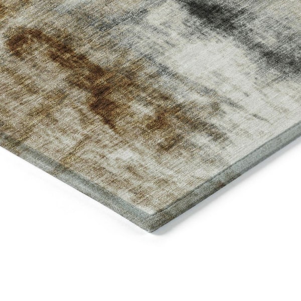 Chantille Machine Washable Indoor/Outdoor Abstract ACN1982 Taupe 8 ft. x 10 ft. Area Rug