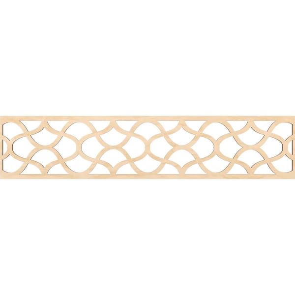 Ekena Millwork Resort Fretwork 0.25 in. D x 46.75 in. W x 10 in. L Birch Wood Panel Moulding