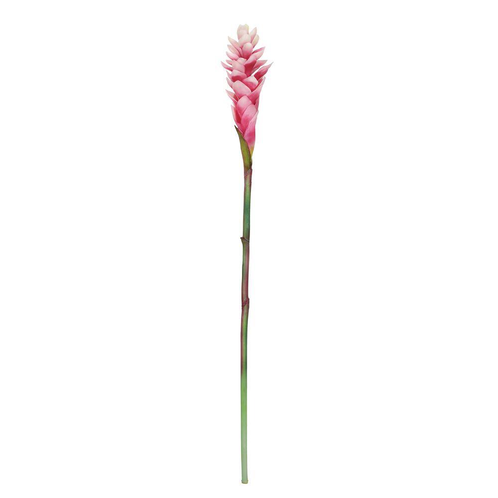 31 in. Real Touch Pink Artificial Ginger Flower Stem Tropical Spray