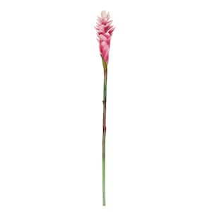 31 in. Real Touch Pink Artificial Ginger Flower Stem Tropical Spray (Set of 3)
