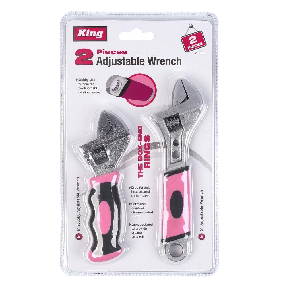 "PINK ADJUSTABLE WRENCH SET, 6"" STUBBY AND NON-STUBBY (2-PIECE SET)" price history on PriceWatchPro