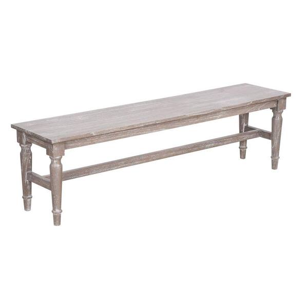 East At Main Patricia Natural Dining Bench with Mindi Wood, 16.9 in. x 58.8 in. x 13.8 in.