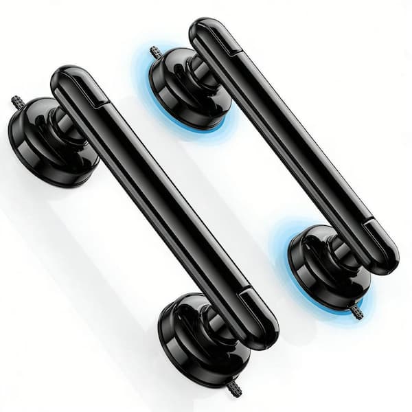 2-Pack 11 in. Heavy Duty Suction Grab Bars, No Drilling & Removable, Safety Shower Handle for Seniors Elderly
