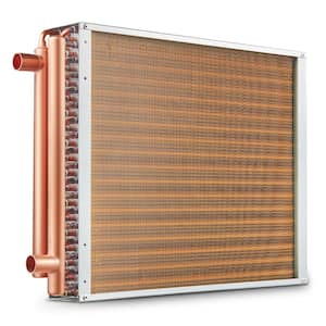 Heat Exchanger Water to Air 18 in. x 20 in. with 3-Row 3/8 in. Copper Ports 242-Aluminum Fins Heat Exchanger for Outdoor