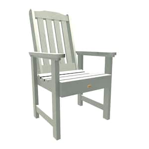 Lehigh White Recycled Plastic Outdoor Dining Arm Chair