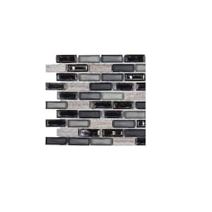 Jeffrey Court Take Home Tile Sample - Binary Code Gray and Blue 4.5 in ...
