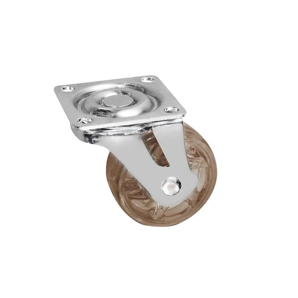 Richelieu Hardware 2 in. (50 mm) Smoke Non-Braking Swivel Plate Caster with 66 lb. Load Rating
