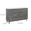 Benjara White and Gray 6-Drawer 62.75 in. W Dresser without Mirror BM315342