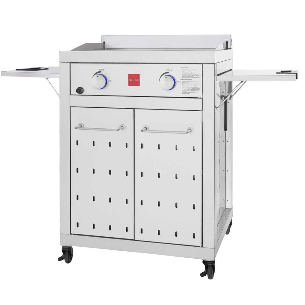 Premium 2-Burner Natural Gas Griddle in 304 Stainless Steel