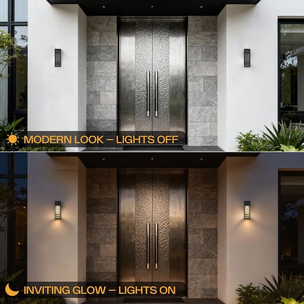 Cedar Hill 14 in. 9-Watt Outdoor Bubble Crystal Glass LED Modern