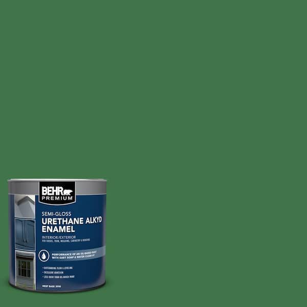 1 qt. #P410-7 Grasslands Semi-Gloss Enamel Urethane Alkyd Interior/Exterior Paint