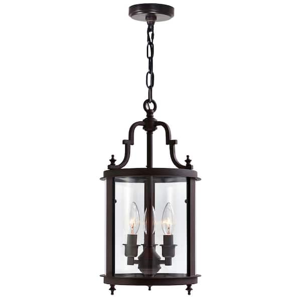 CWI Lighting Desire 3 Light Drum Shade Mini Pendant With Oil Rubbed Bronze Finish