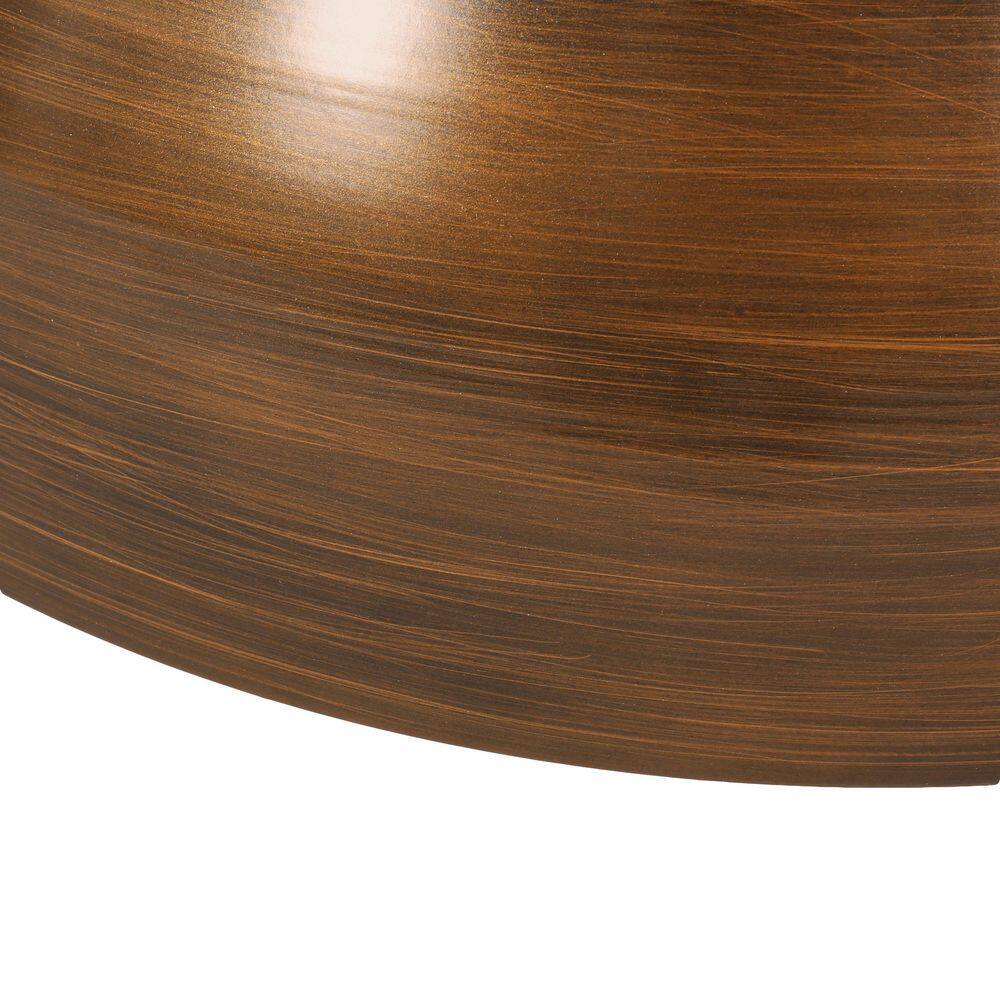 Manville Round Brushed Antique Bronze Metal Coffee Table