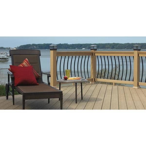 188 in Black Aluminum Arch Baluster for Deck and Stairs