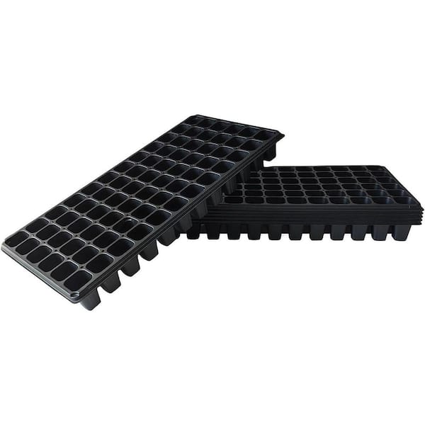 Deep 72 Cell Seedling Trays Thick Durable Plug Tray for 1020 Flat Trays Germination 21.25 x 11 in. x 2.36 in. 10 Pack