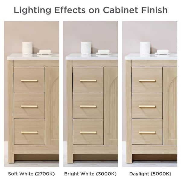 Glacier Bay Lapine 49 in. Single Sink Blond Oak Freestanding Bath